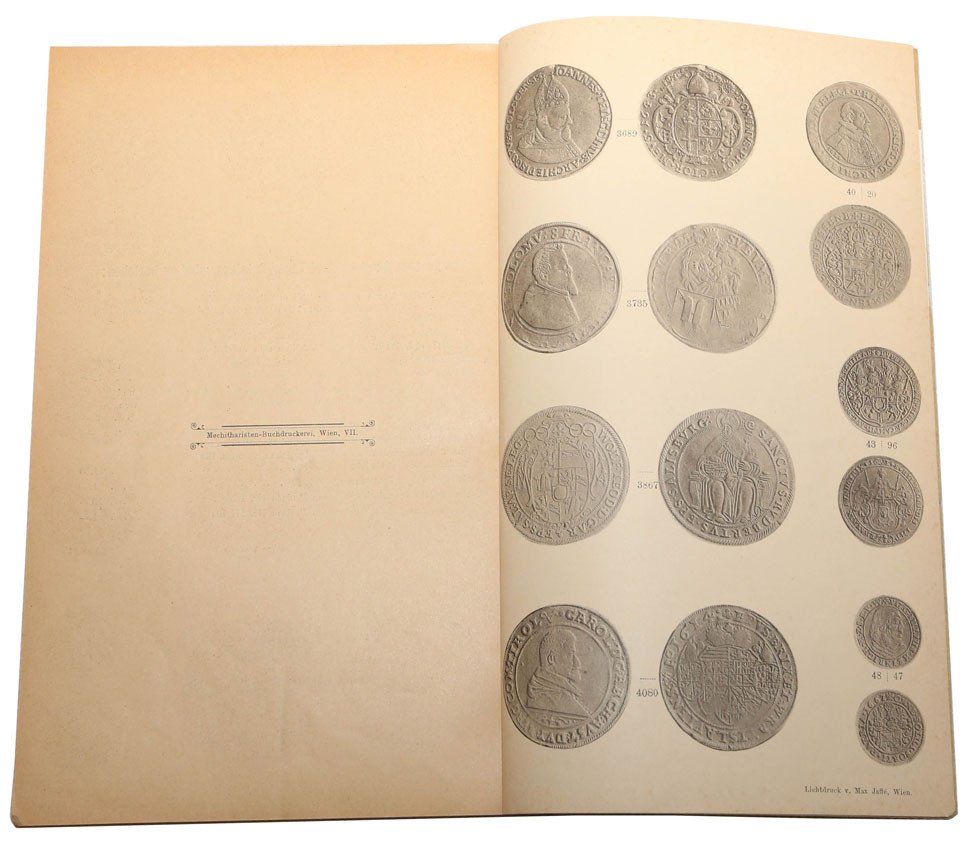Katalog aukcyjny Brüder Egger „Collection Karl Latour v. Thurmburg” częsc II 1899 rok